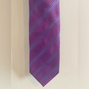 Thomas Pink Purple Stripes 100% Silk Necktie Classic